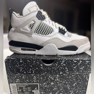 Air Jordan 4 Retro White/black/Neutral grey